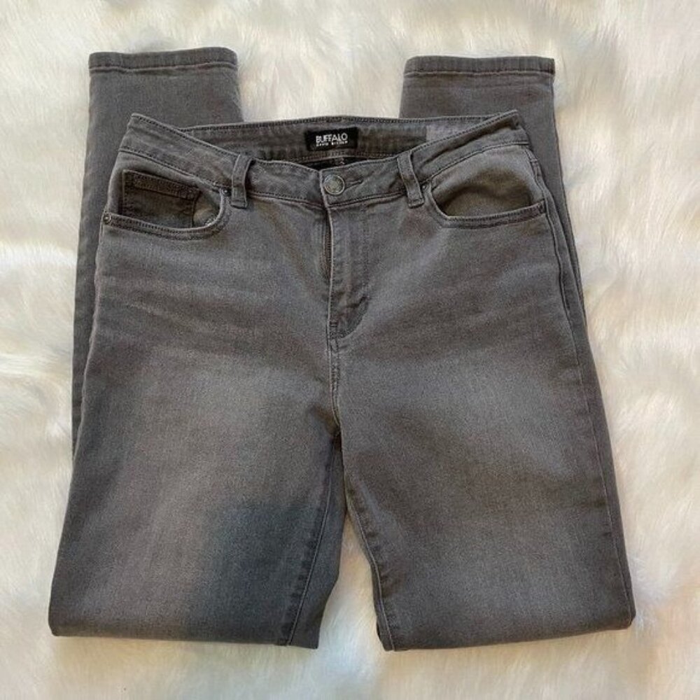 David Bitton BUFFALO Jeans‎ Womens 8 Gray Wash Skinny Grunge Goth Stretch
